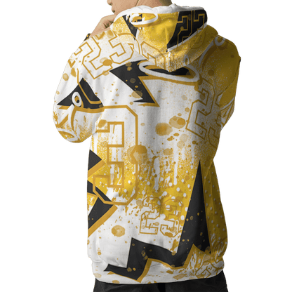 Yellow Ochre 6s Hoodie Match 23 King 3D All-Over Print Zigzag - NastyJamz