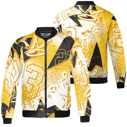 Yellow Ochre 6s Jacket Match 23 King 3D All-Over Print Zigzag - NastyJamz