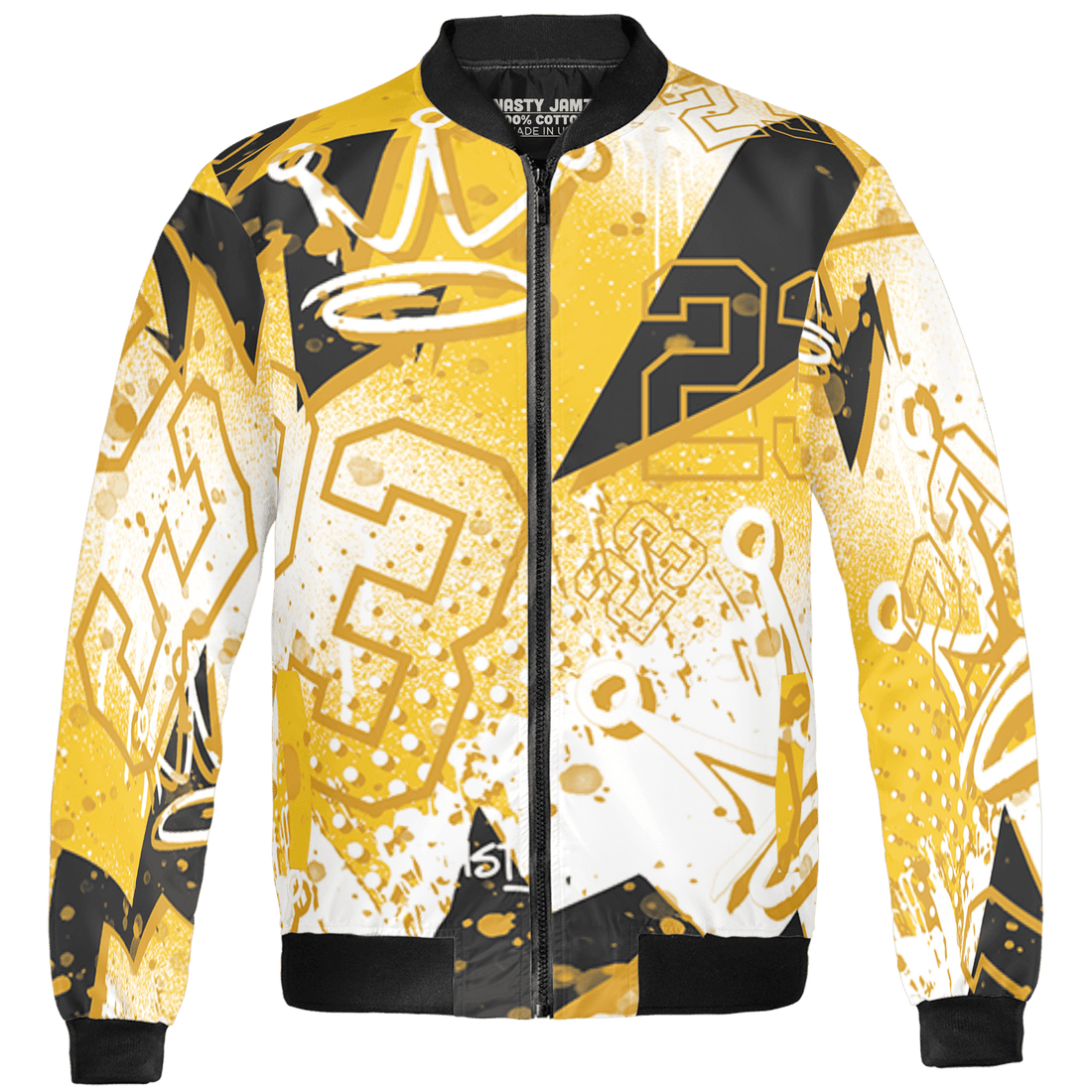 Yellow Ochre 6s Jacket Match 23 King 3D All-Over Print Zigzag - NastyJamz