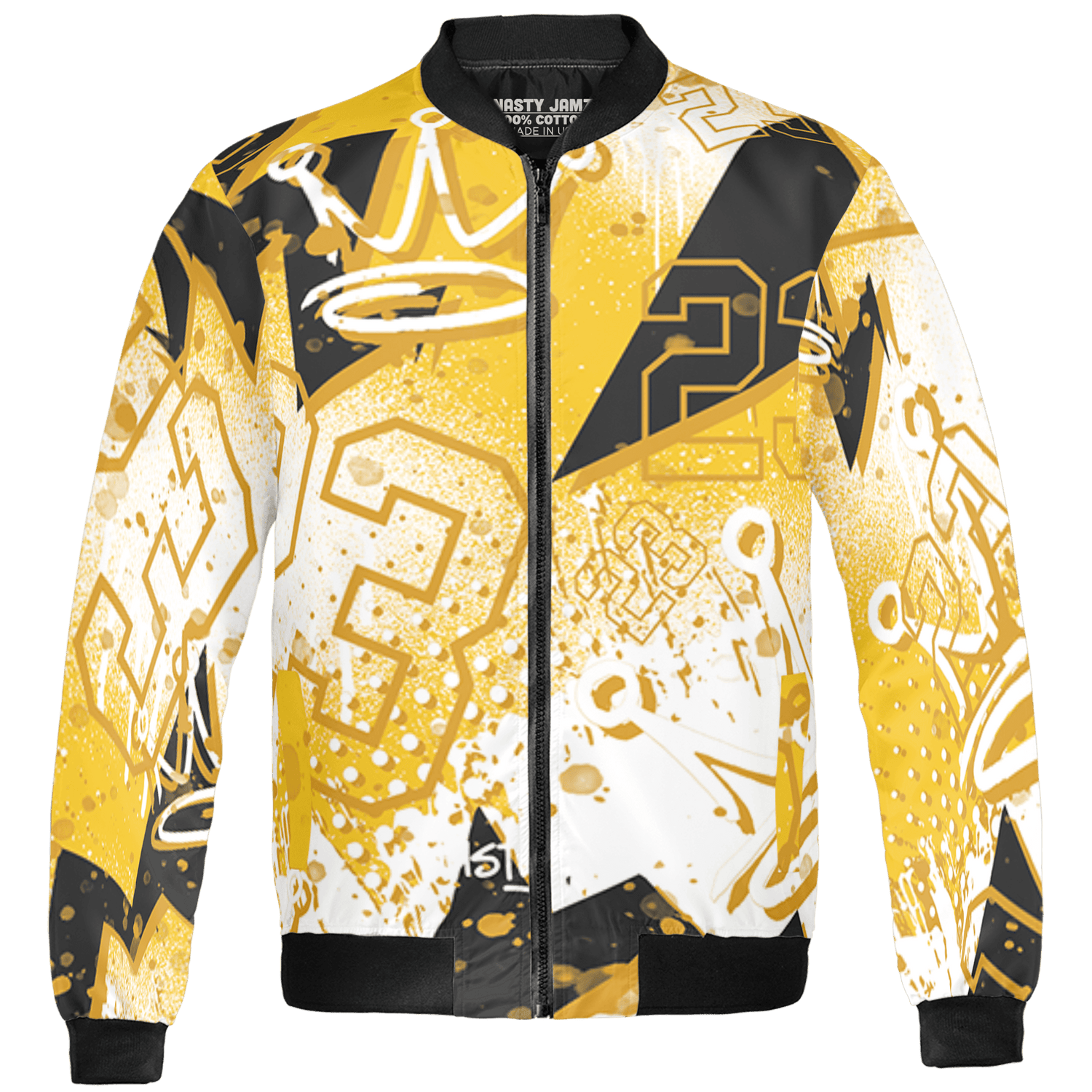 Yellow Ochre 6s Jacket Match 23 King 3D All-Over Print Zigzag - NastyJamz