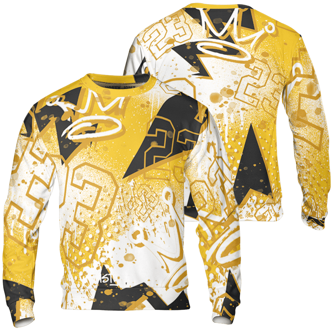 Yellow Ochre 6s Sweatshirt Match 23 King 3D All-Over Print Zigzag - NastyJamz