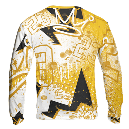 Yellow Ochre 6s Sweatshirt Match 23 King 3D All-Over Print Zigzag - NastyJamz