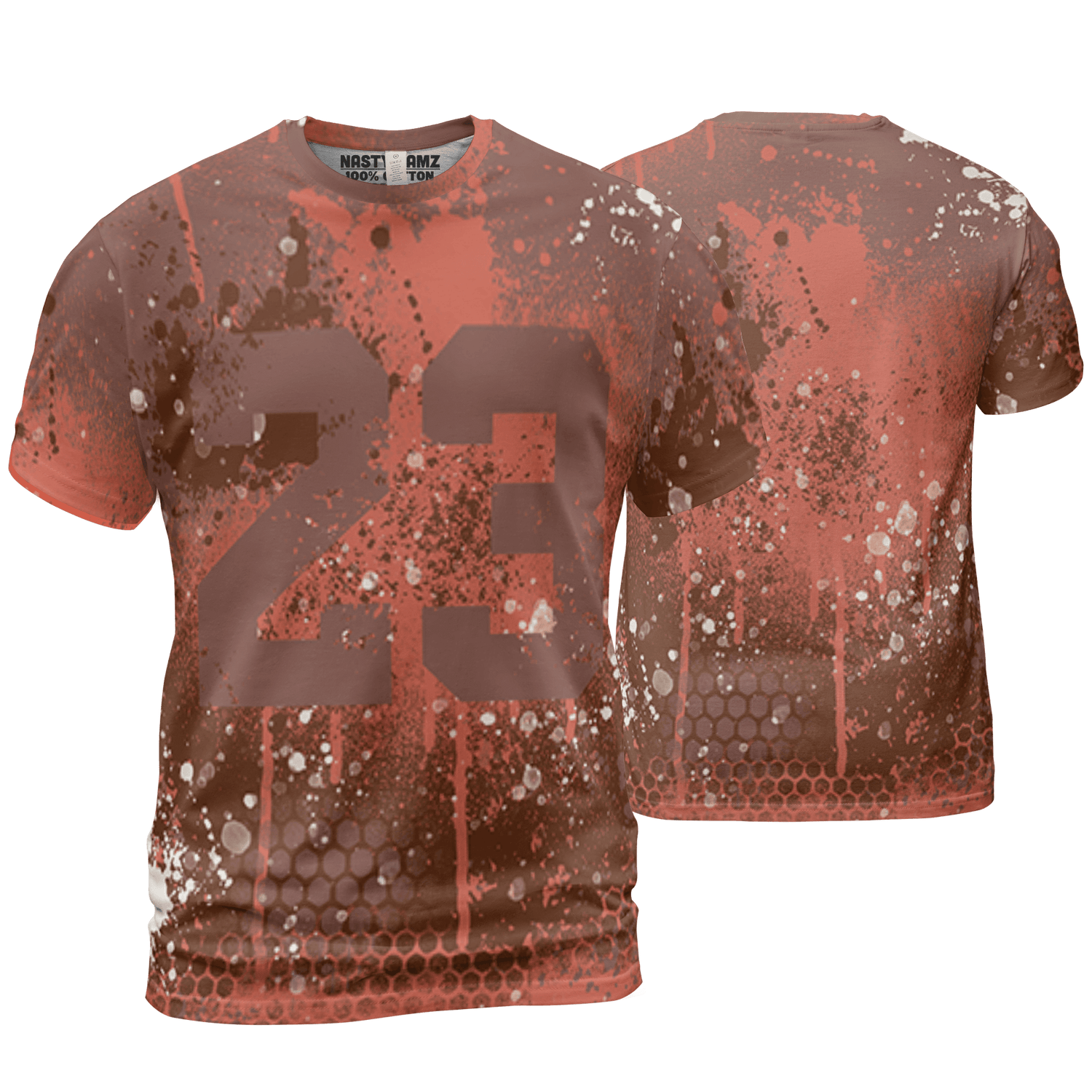 High OG Dusted Clay 1s T Shirt Match 23 Painted Graffiti 3D All-Over Print - NastyJamz