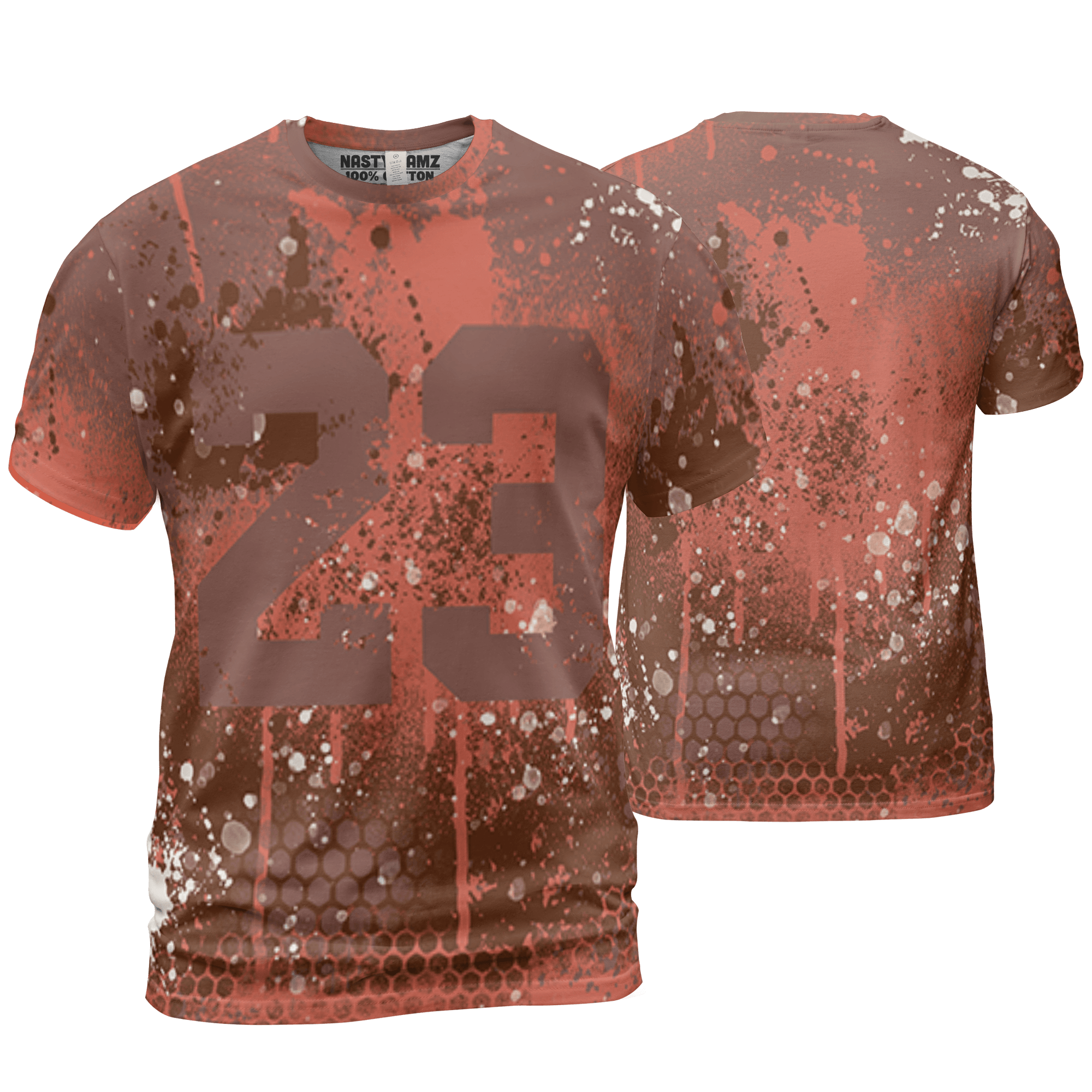 High OG Dusted Clay 1s T Shirt Match 23 Painted Graffiti 3D All-Over Print - NastyJamz