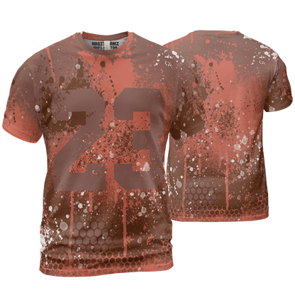 High OG Dusted Clay 1s T Shirt Match 23 Painted Graffiti 3D All-Over Print - NastyJamz