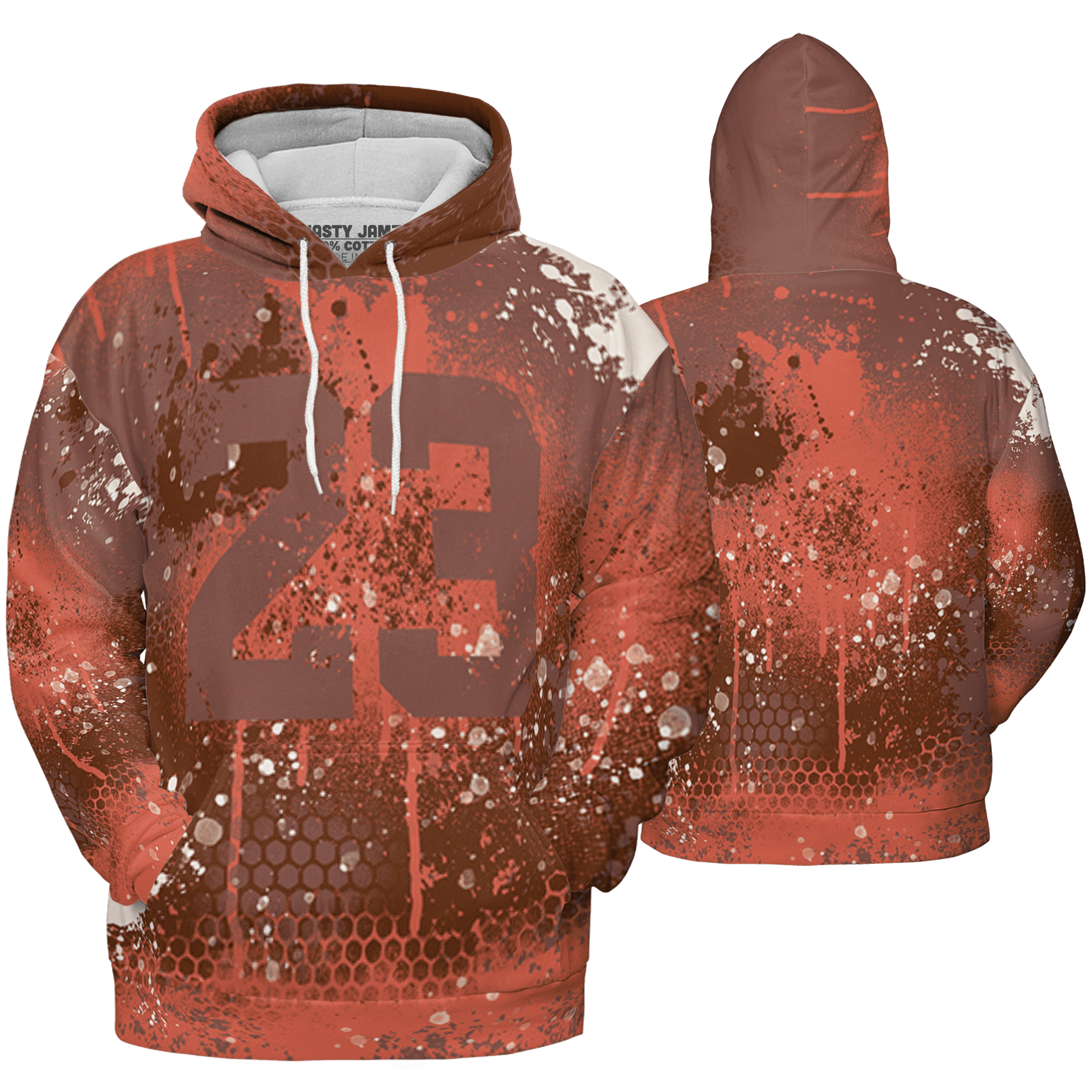 High OG Dusted Clay 1s Hoodie Match 23 Painted Graffiti 3D All-Over Print - NastyJamz