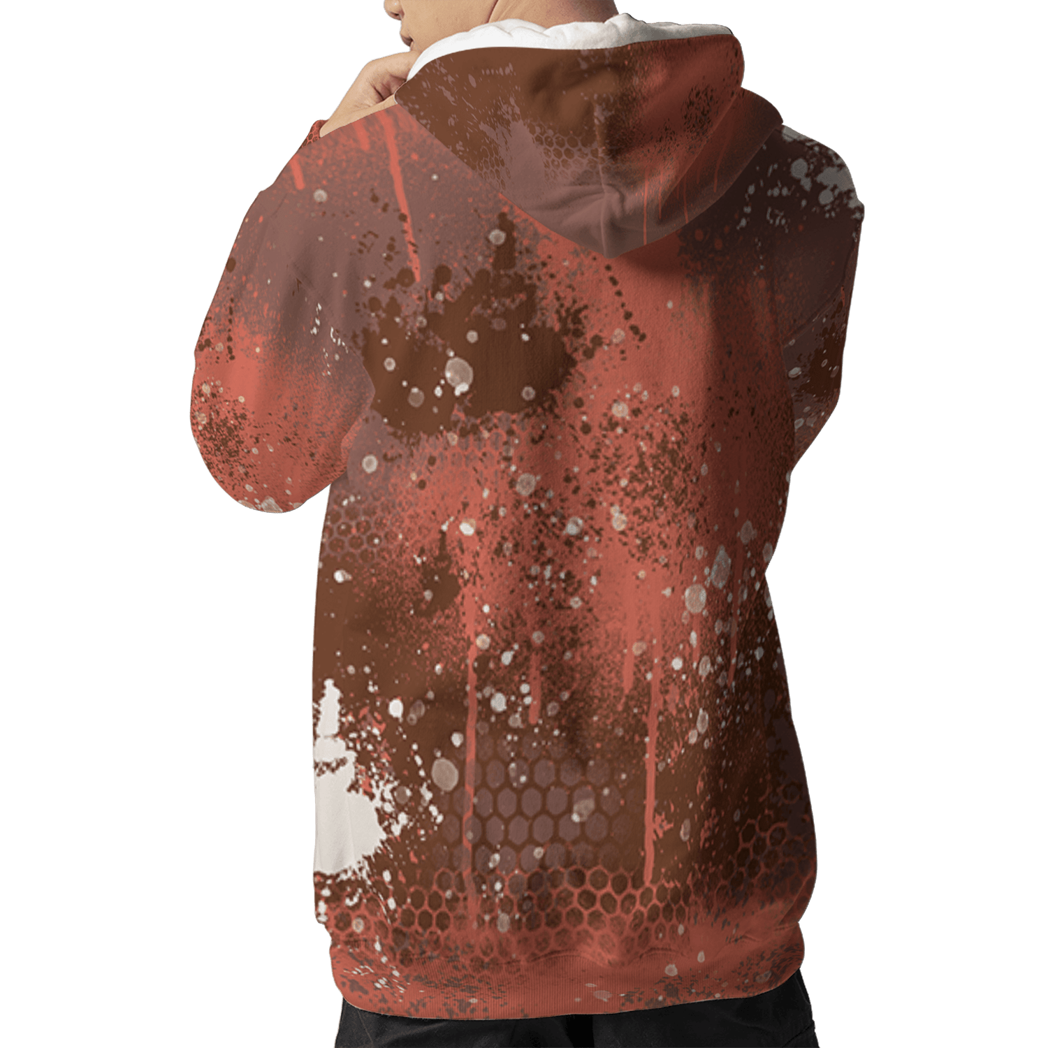 High OG Dusted Clay 1s Hoodie Match 23 Painted Graffiti 3D All-Over Print - NastyJamz