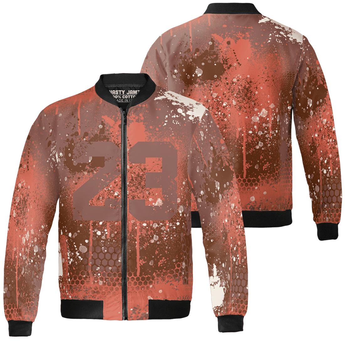 High OG Dusted Clay 1s Jacket Match 23 Painted Graffiti 3D All-Over Print - NastyJamz