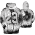 Retro High OG Black White 1s Hoodie Match 23 Painted Graffiti 3D All-Over Print - NastyJamz
