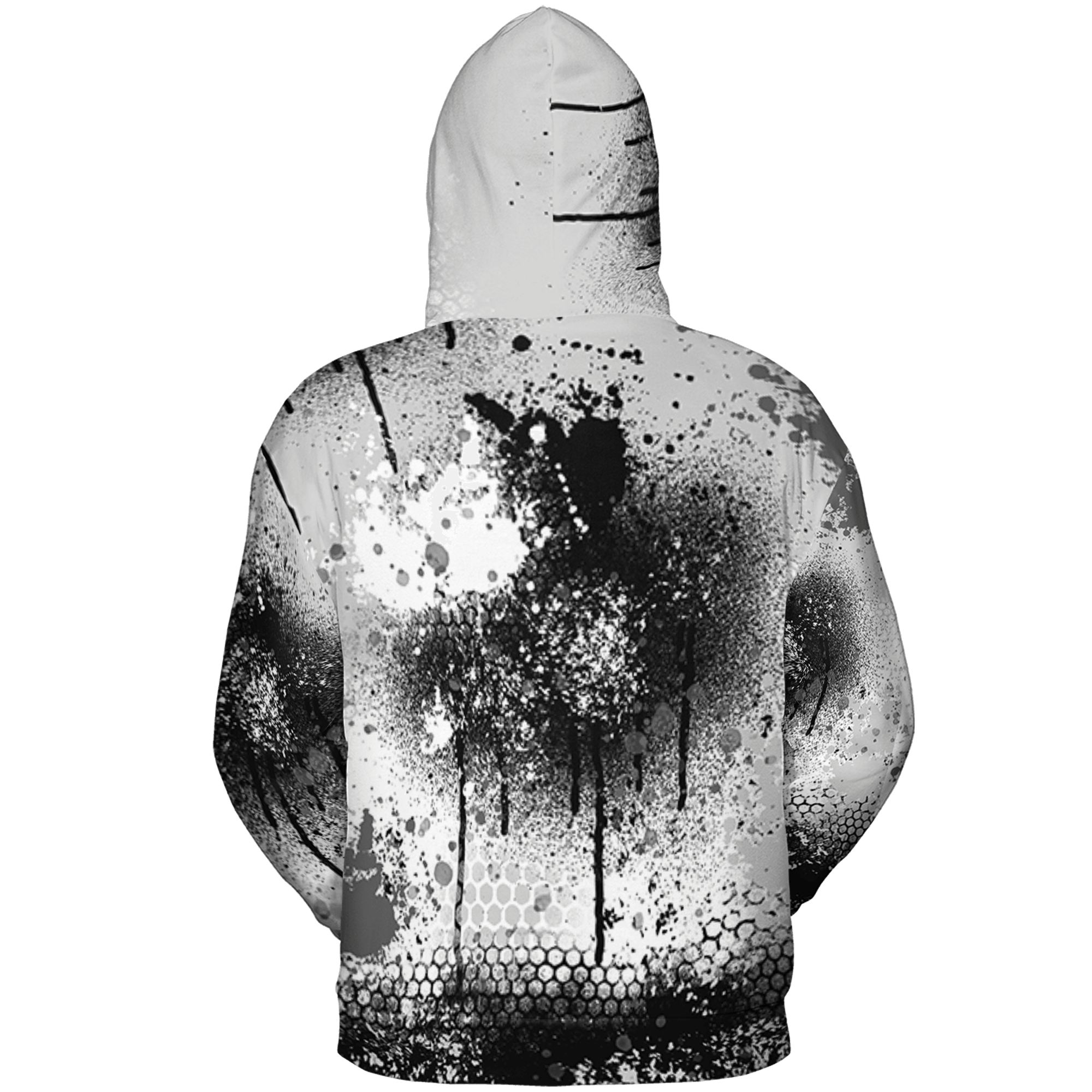 Retro High OG Black White 1s Hoodie Match 23 Painted Graffiti 3D All-Over Print - NastyJamz