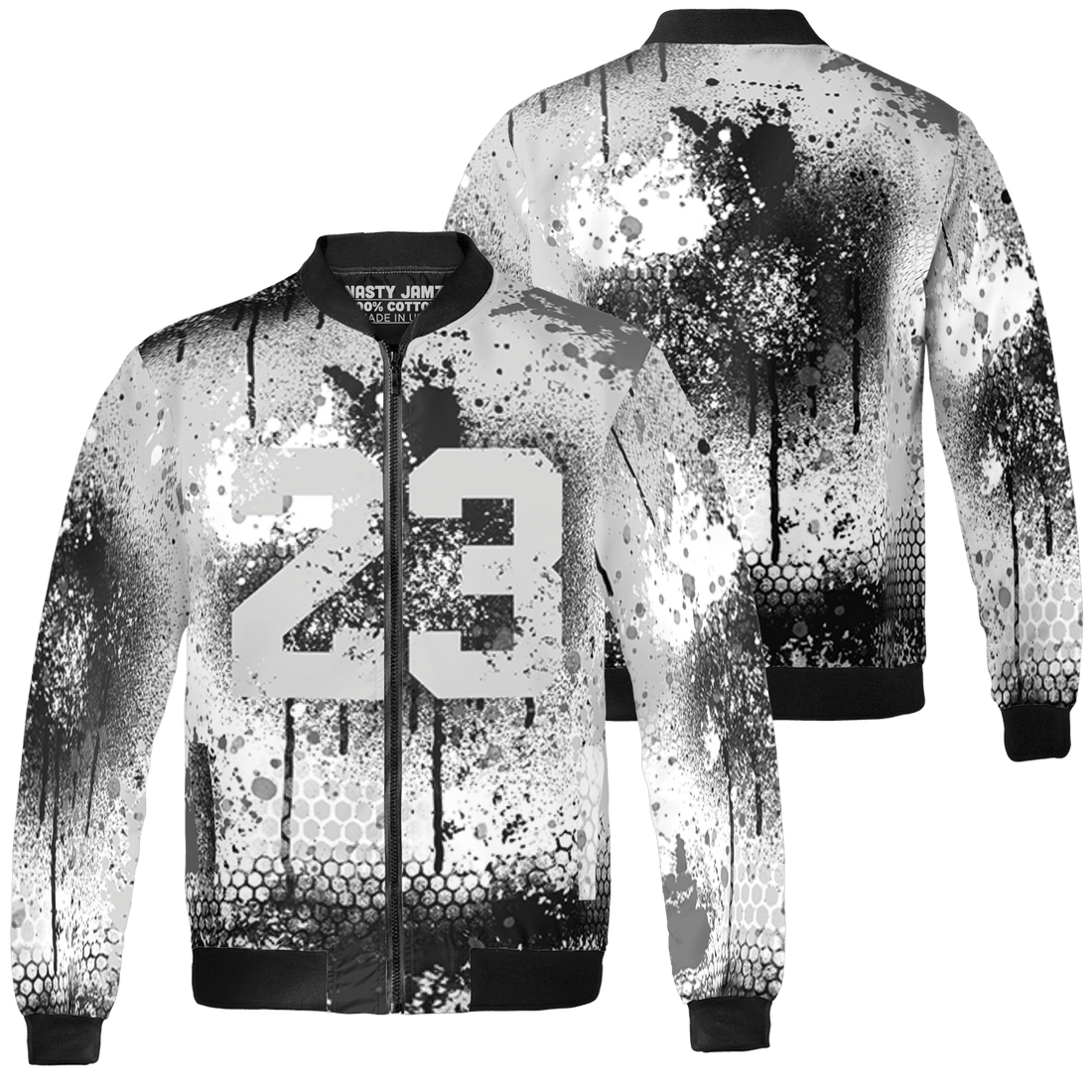 Retro High OG Black White 1s Jacket Match 23 Painted Graffiti 3D All-Over Print - NastyJamz