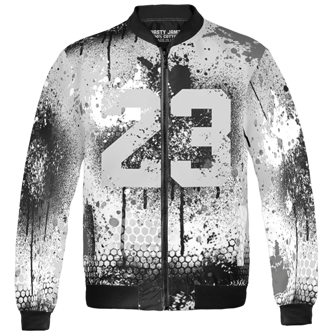 Retro High OG Black White 1s Jacket Match 23 Painted Graffiti 3D All-Over Print - NastyJamz