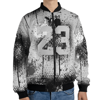 Retro High OG Black White 1s Jacket Match 23 Painted Graffiti 3D All-Over Print - NastyJamz
