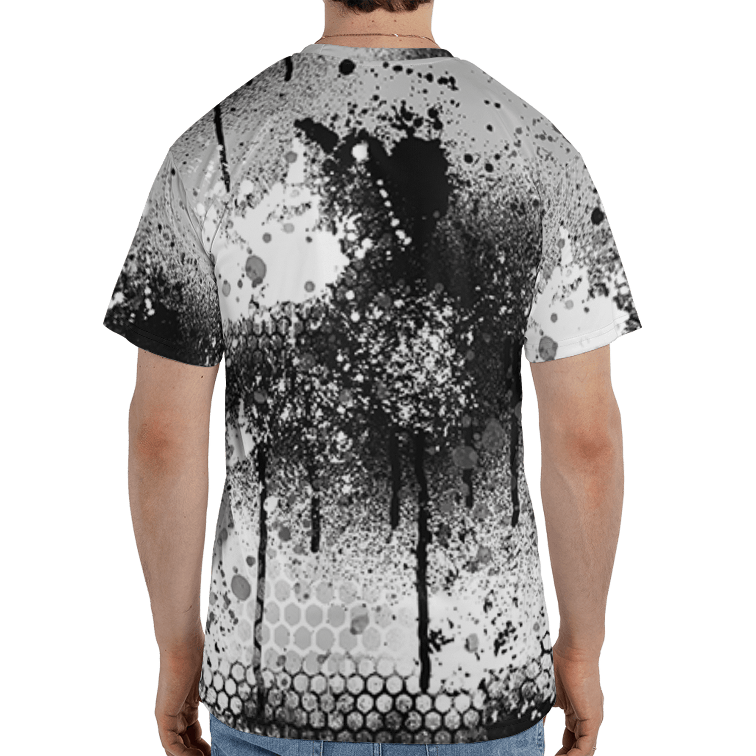 Retro High OG Black White 1s T Shirt Match 23 Painted Graffiti 3D All-Over Print - NastyJamz