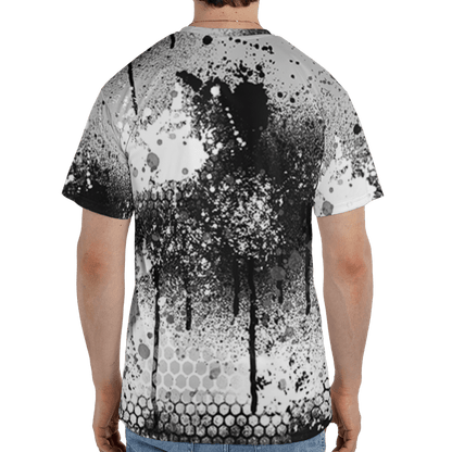 Retro High OG Black White 1s T Shirt Match 23 Painted Graffiti 3D All-Over Print - NastyJamz