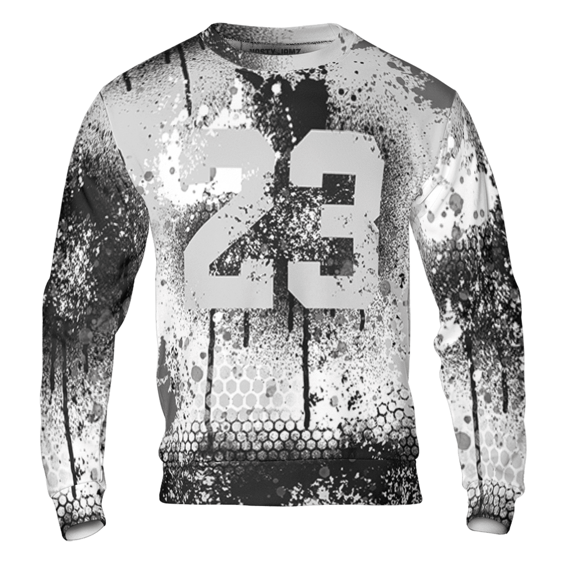 Retro High OG Black White 1s Sweatshirt Match 23 Painted Graffiti 3D All-Over Print - NastyJamz