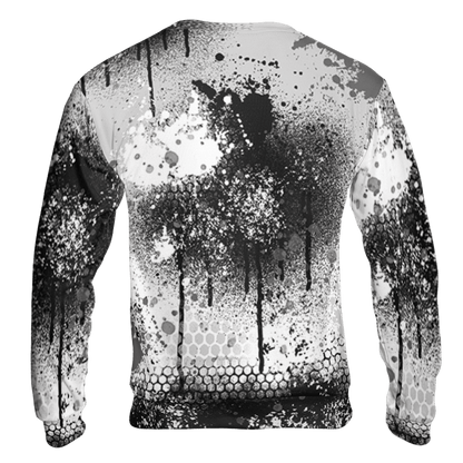 Retro High OG Black White 1s Sweatshirt Match 23 Painted Graffiti 3D All-Over Print - NastyJamz