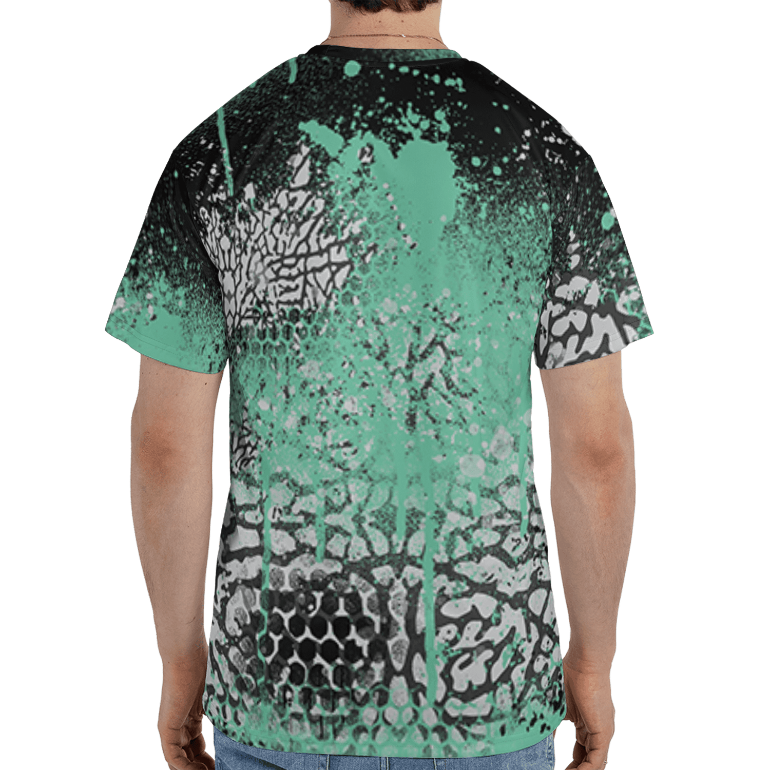 Green Glow 3s T Shirt Match 23 Painted Graffiti 3D All-Over Print - NastyJamz