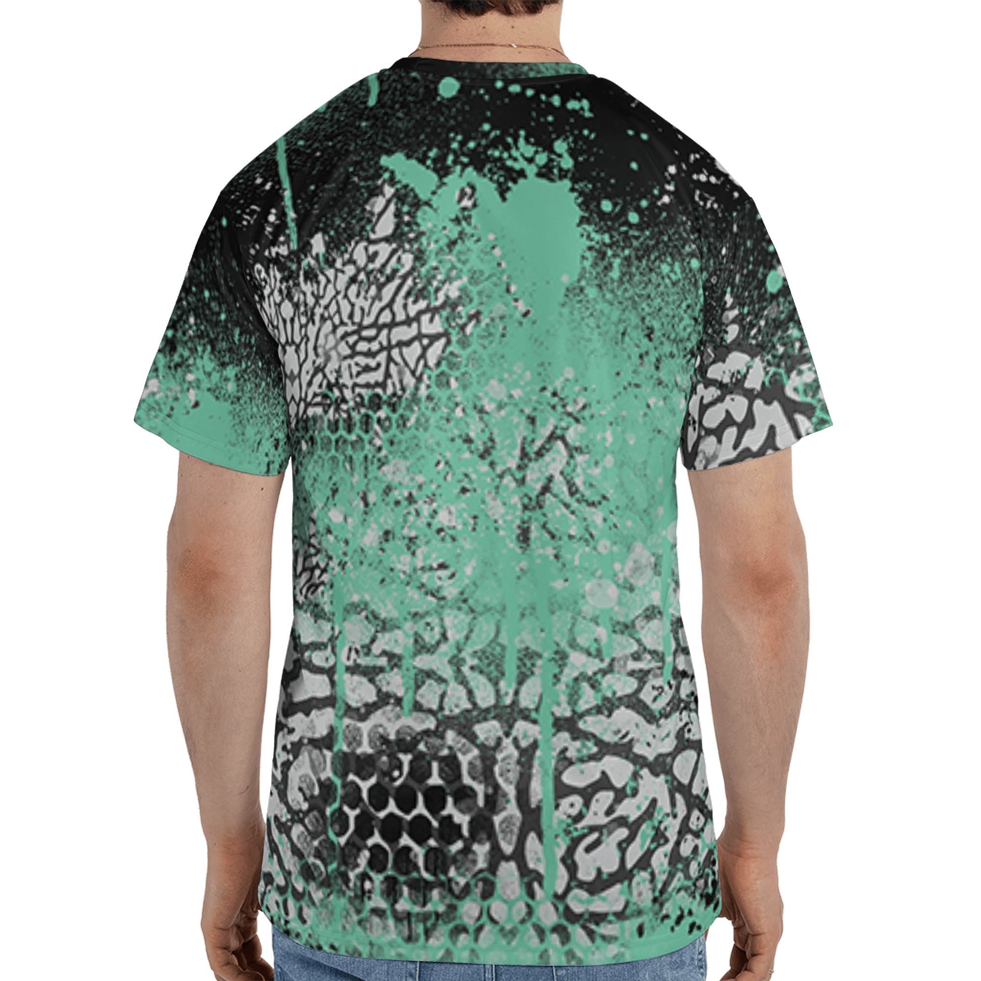 Green Glow 3s T Shirt Match 23 Painted Graffiti 3D All-Over Print - NastyJamz