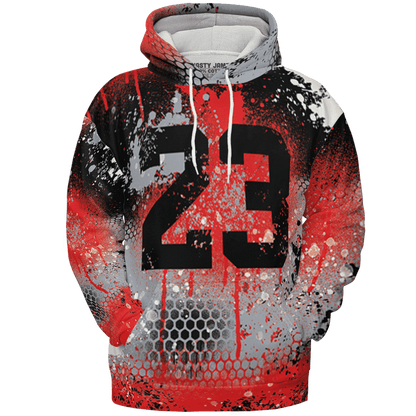 Bred Reimagined 4s Hoodie Match 23 Painted Graffiti 3D All-Over Print - NastyJamz