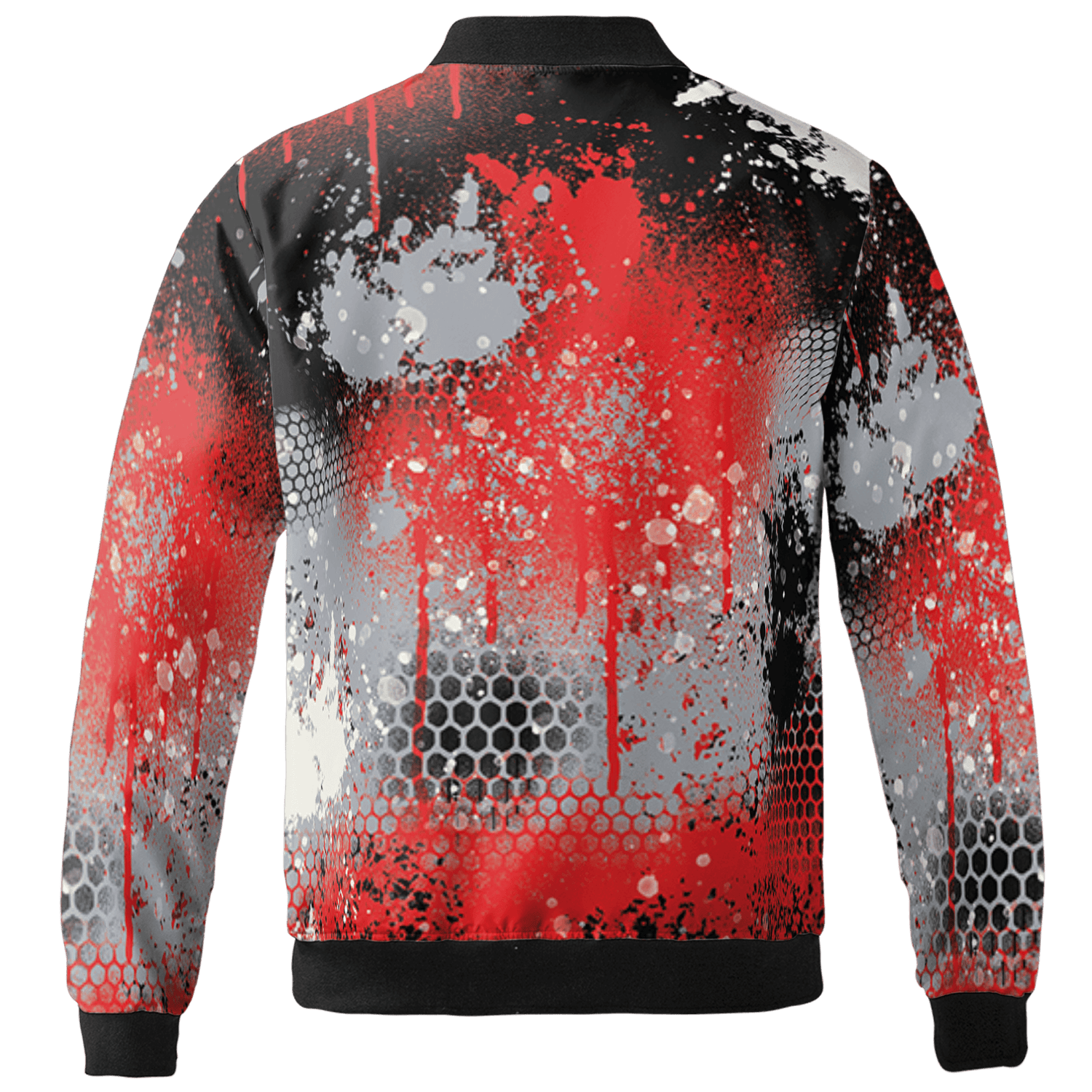 Bred Reimagined 4s Jacket Match 23 Painted Graffiti 3D All-Over Print - NastyJamz