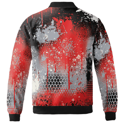 Bred Reimagined 4s Jacket Match 23 Painted Graffiti 3D All-Over Print - NastyJamz