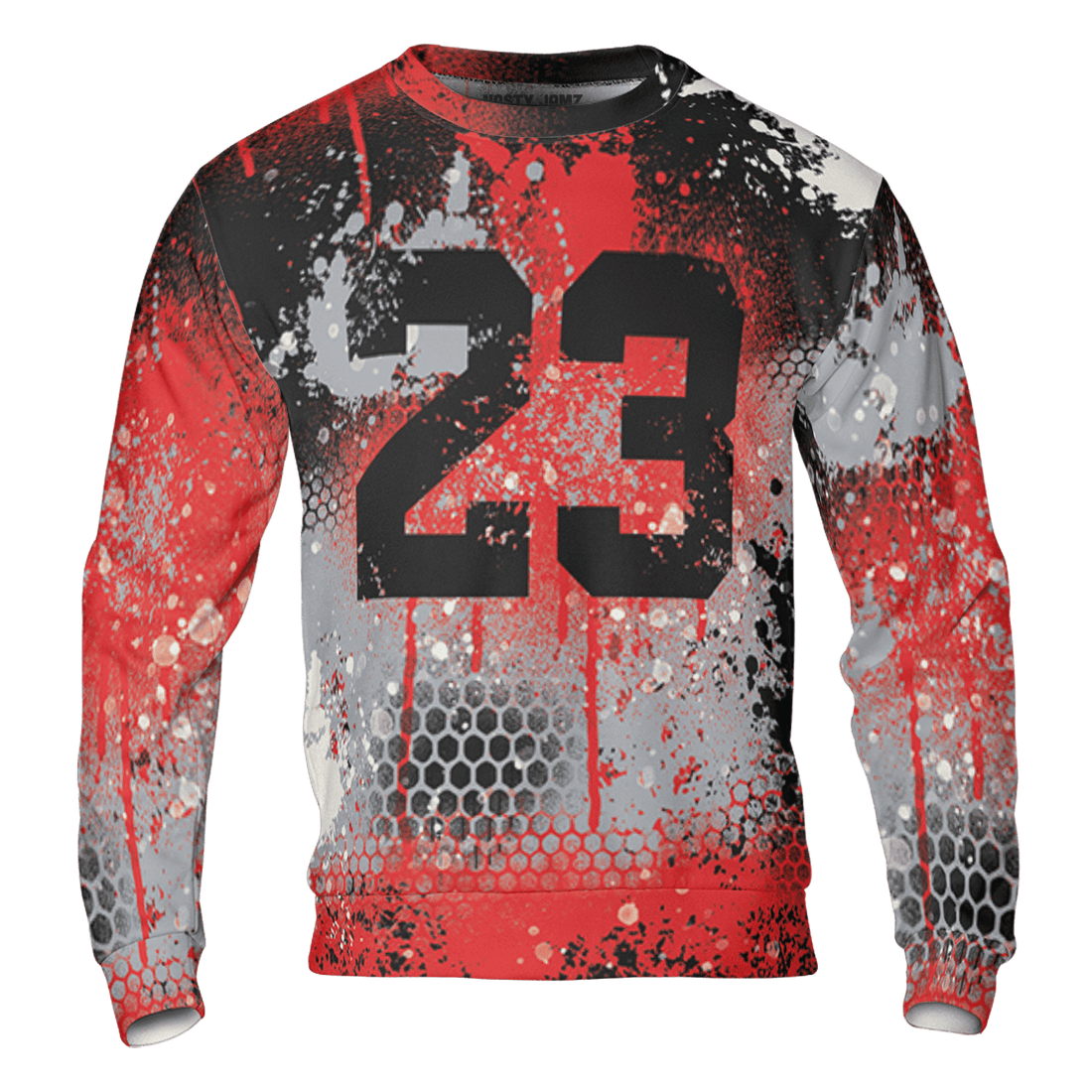 Bred Reimagined 4s Sweatshirt Match 23 Painted Graffiti 3D All-Over Print - NastyJamz