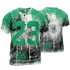Lucky Green 5s T Shirt Match 23 Painted Graffiti 3D All-Over Print - NastyJamz