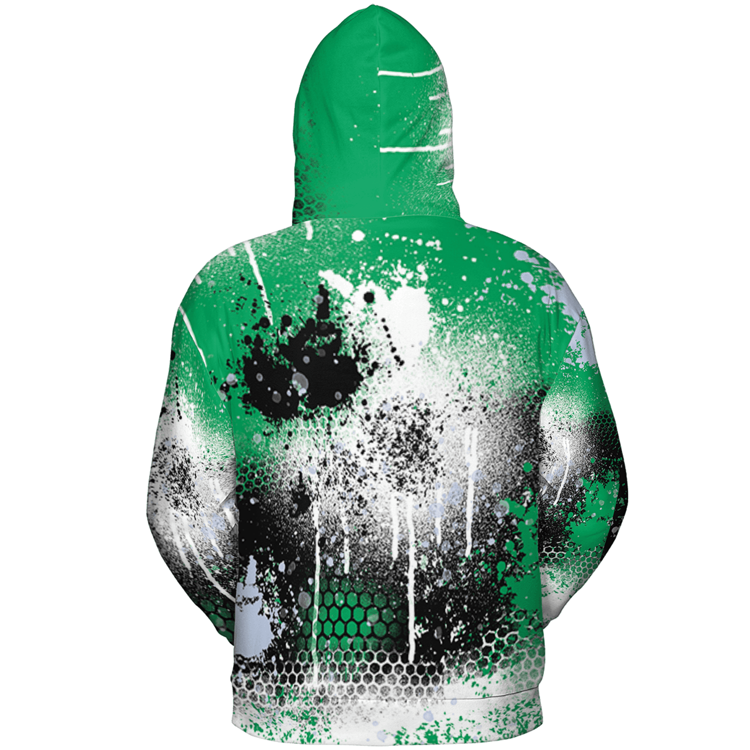 Lucky Green 5s Hoodie Match 23 Painted Graffiti 3D All-Over Print - NastyJamz