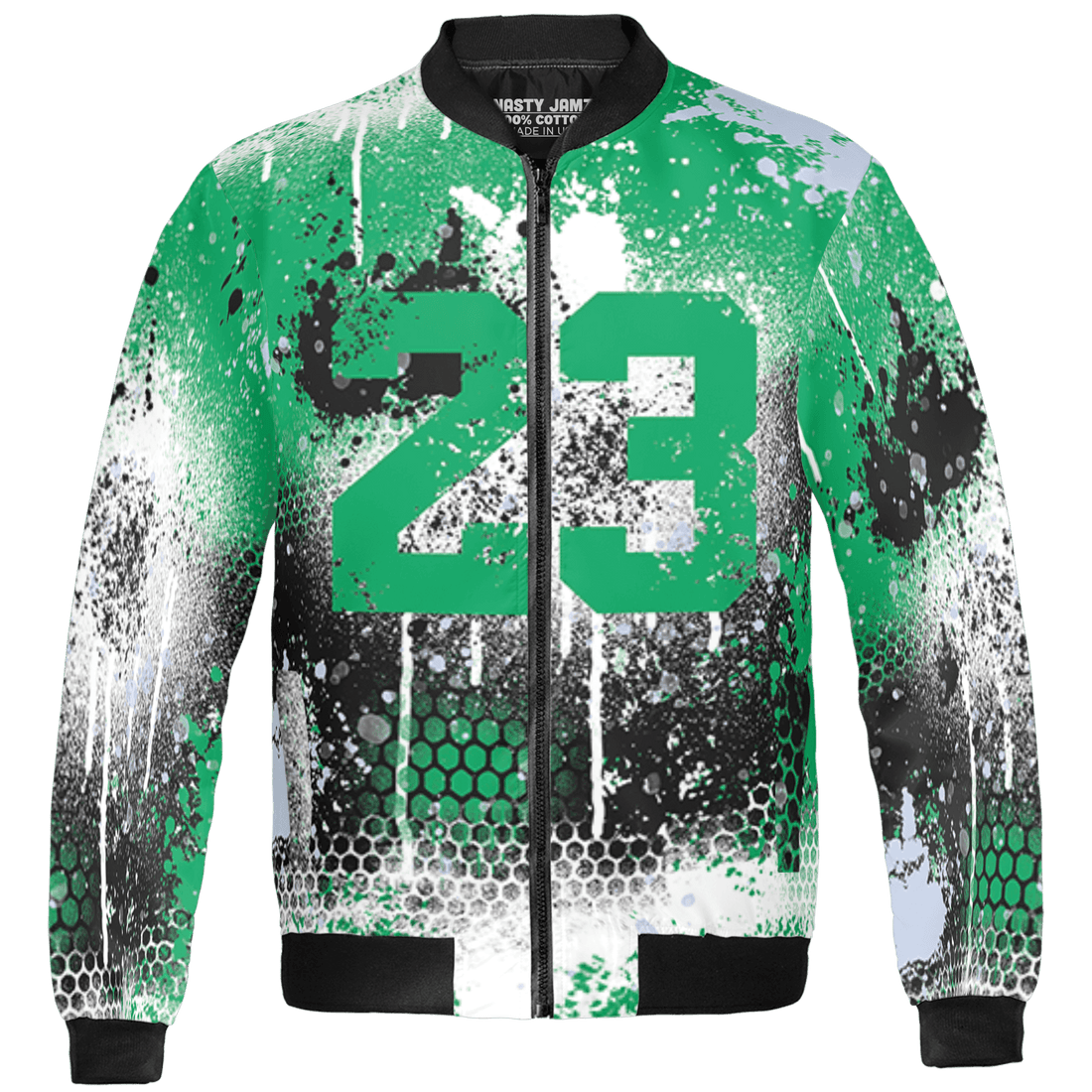 Lucky Green 5s Jacket Match 23 Painted Graffiti 3D All-Over Print - NastyJamz