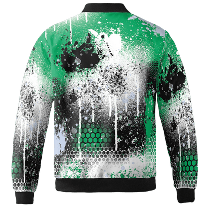 Lucky Green 5s Jacket Match 23 Painted Graffiti 3D All-Over Print - NastyJamz