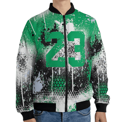 Lucky Green 5s Jacket Match 23 Painted Graffiti 3D All-Over Print - NastyJamz