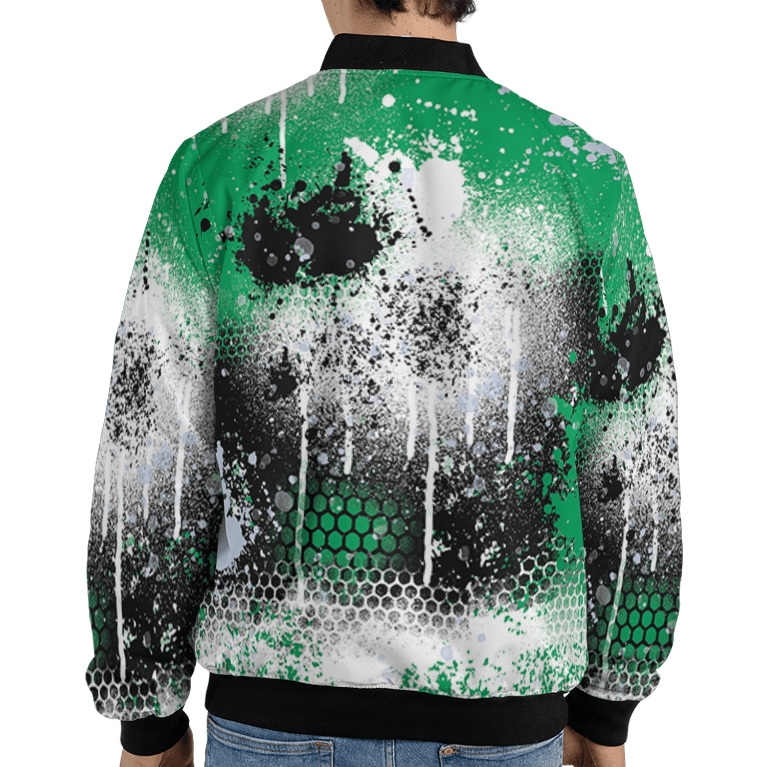 Lucky Green 5s Jacket Match 23 Painted Graffiti 3D All-Over Print - NastyJamz