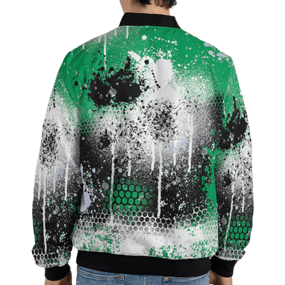 Lucky Green 5s Jacket Match 23 Painted Graffiti 3D All-Over Print - NastyJamz