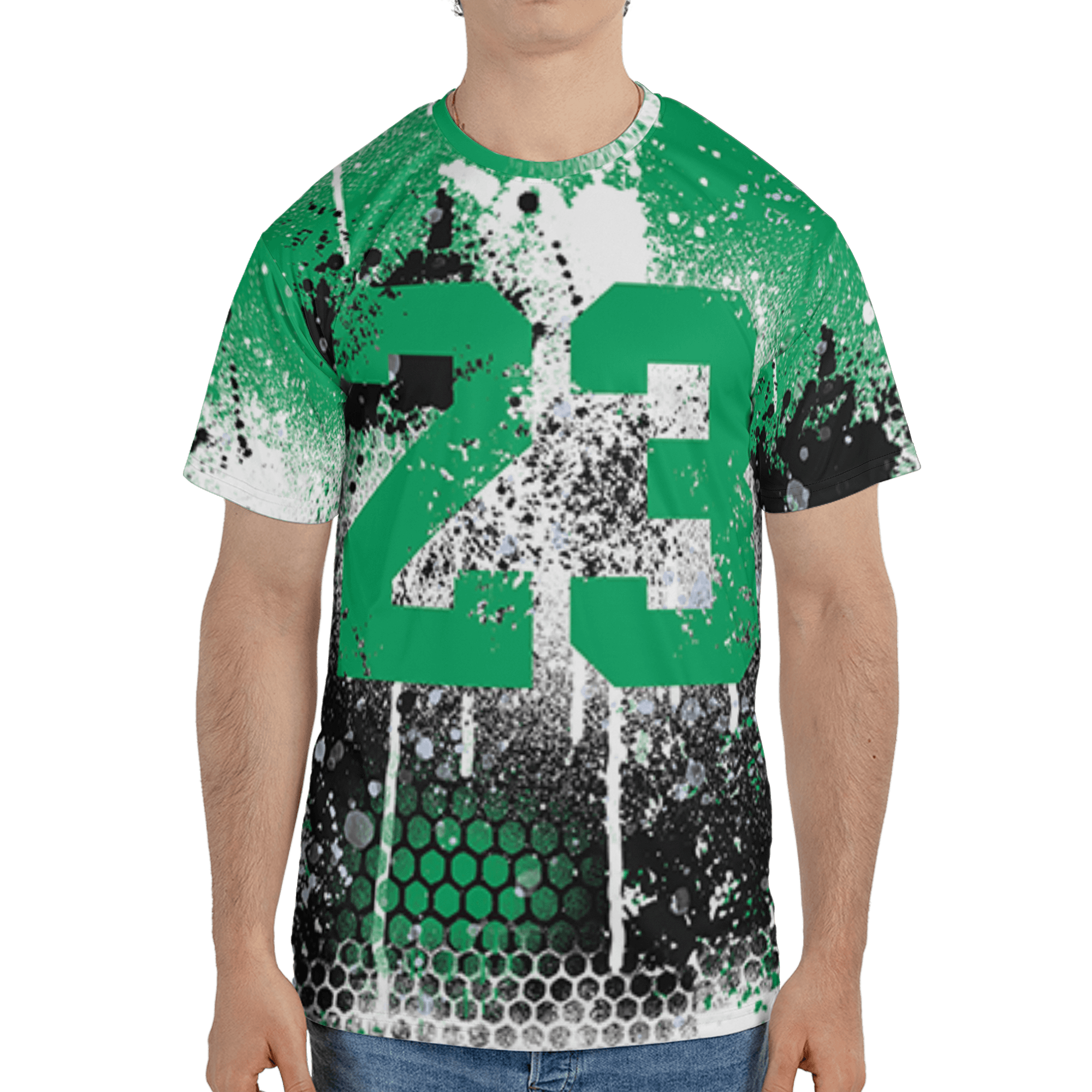 Lucky Green 5s T Shirt Match 23 Painted Graffiti 3D All-Over Print - NastyJamz