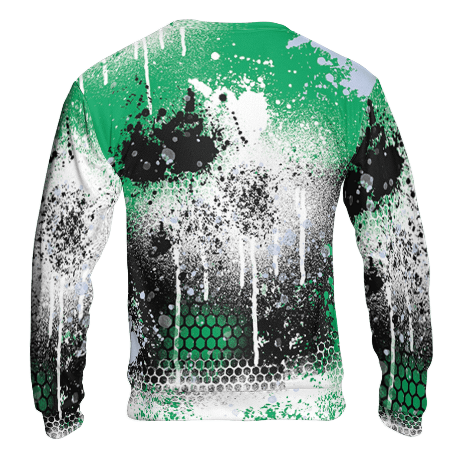 Lucky Green 5s Sweatshirt Match 23 Painted Graffiti 3D All-Over Print - NastyJamz