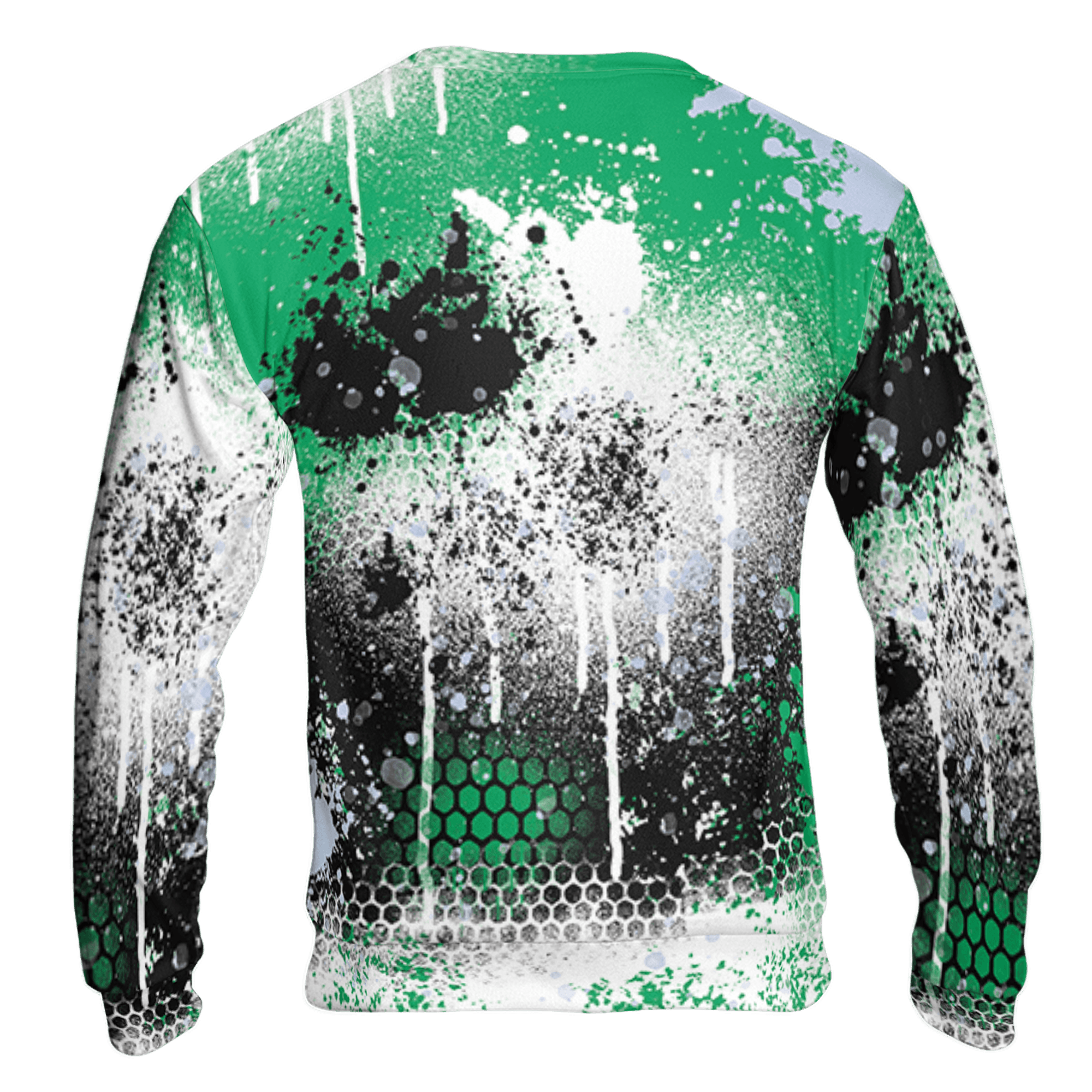 Lucky Green 5s Sweatshirt Match 23 Painted Graffiti 3D All-Over Print - NastyJamz