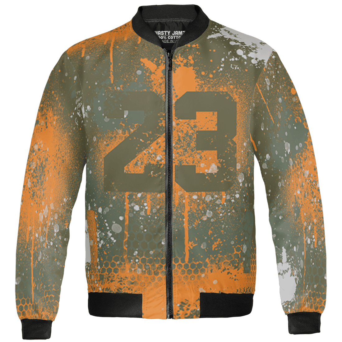 Olive 5s Jacket Match 23 Painted Graffiti 3D All-Over Print - NastyJamz