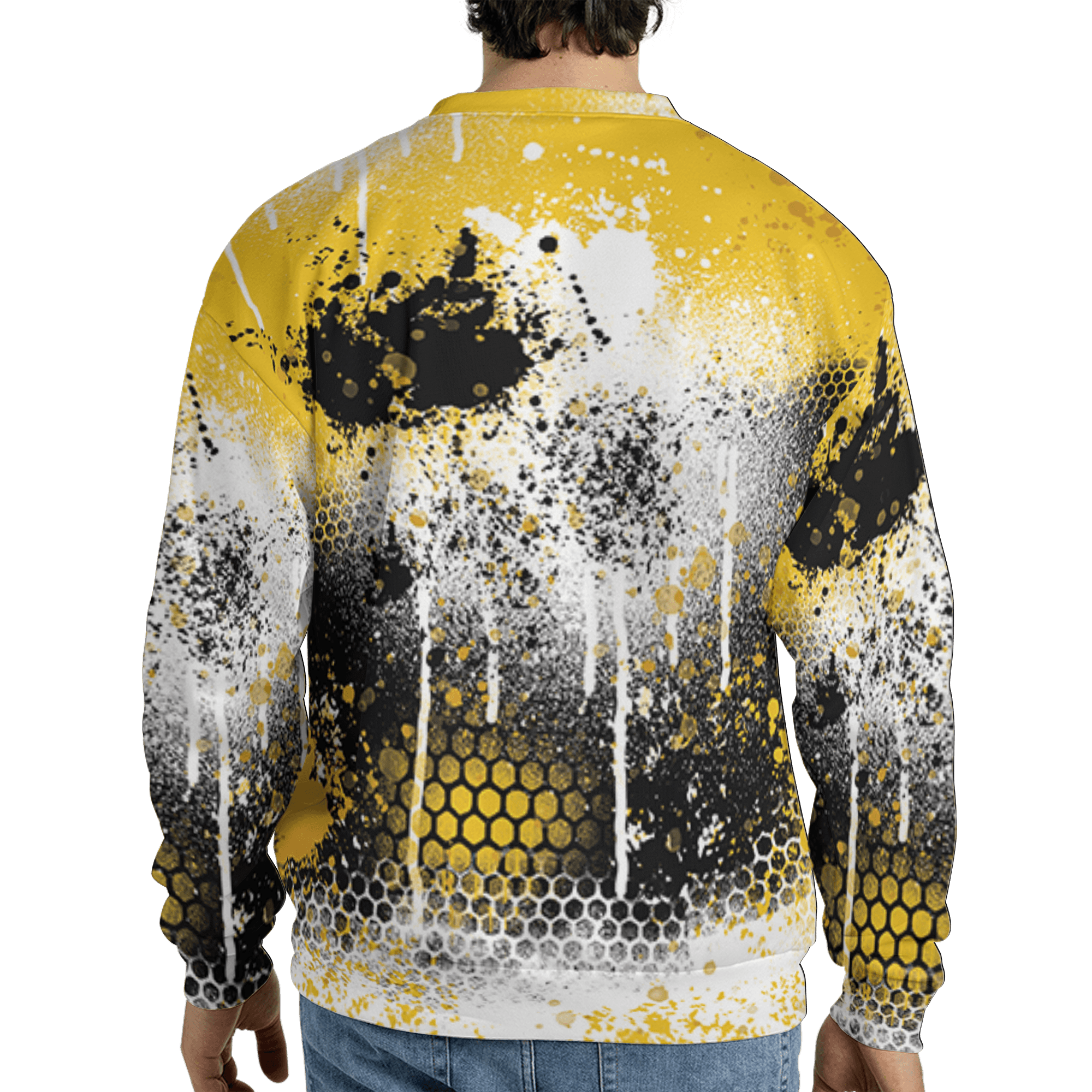 Yellow Ochre 6s Sweatshirt Match 23 Painted Graffiti 3D All-Over Print - NastyJamz