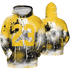 Yellow Ochre 6s Hoodie Match 23 Painted Graffiti 3D All-Over Print - NastyJamz
