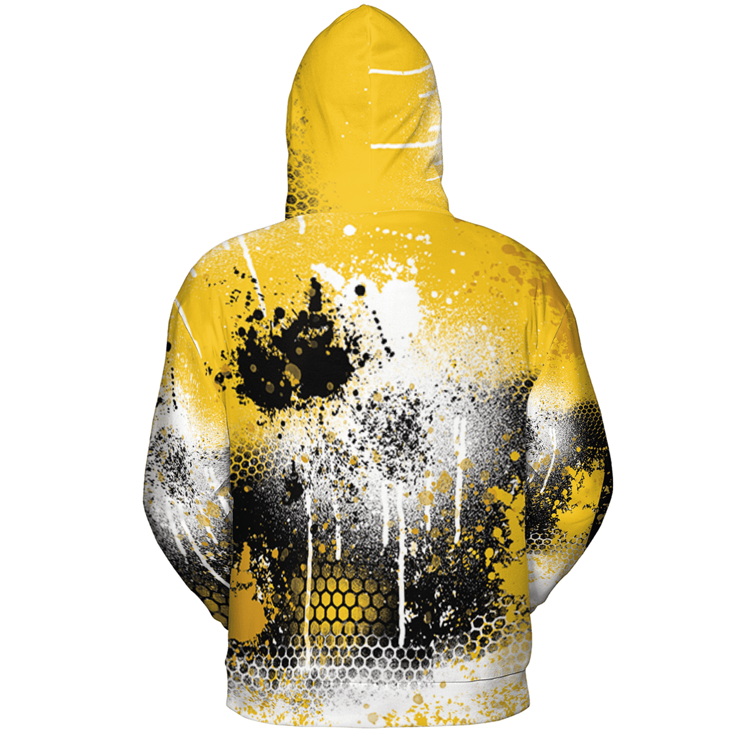 Yellow Ochre 6s Hoodie Match 23 Painted Graffiti 3D All-Over Print - NastyJamz