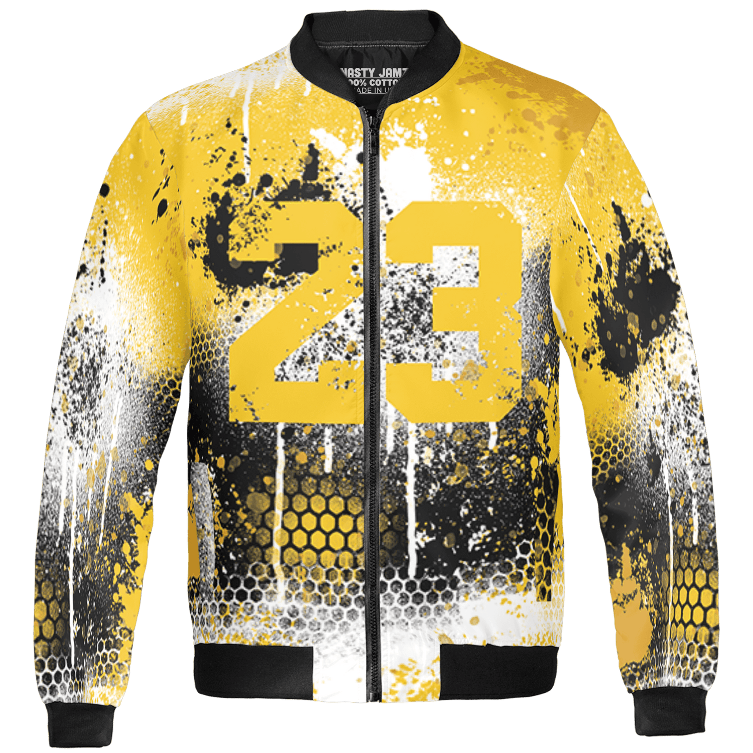 Yellow Ochre 6s Jacket Match 23 Painted Graffiti 3D All-Over Print - NastyJamz