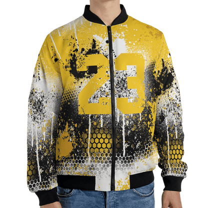 Yellow Ochre 6s Jacket Match 23 Painted Graffiti 3D All-Over Print - NastyJamz