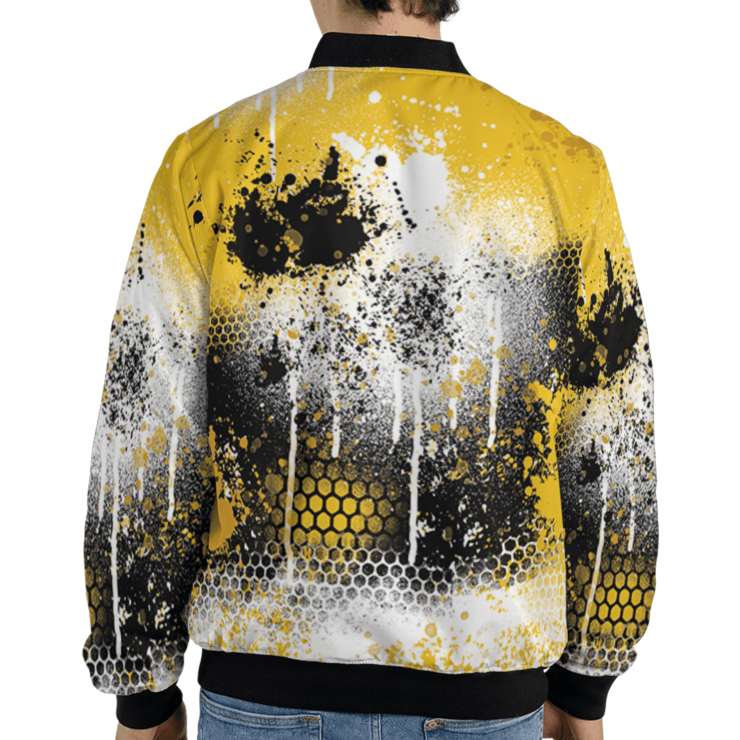 Yellow Ochre 6s Jacket Match 23 Painted Graffiti 3D All-Over Print - NastyJamz