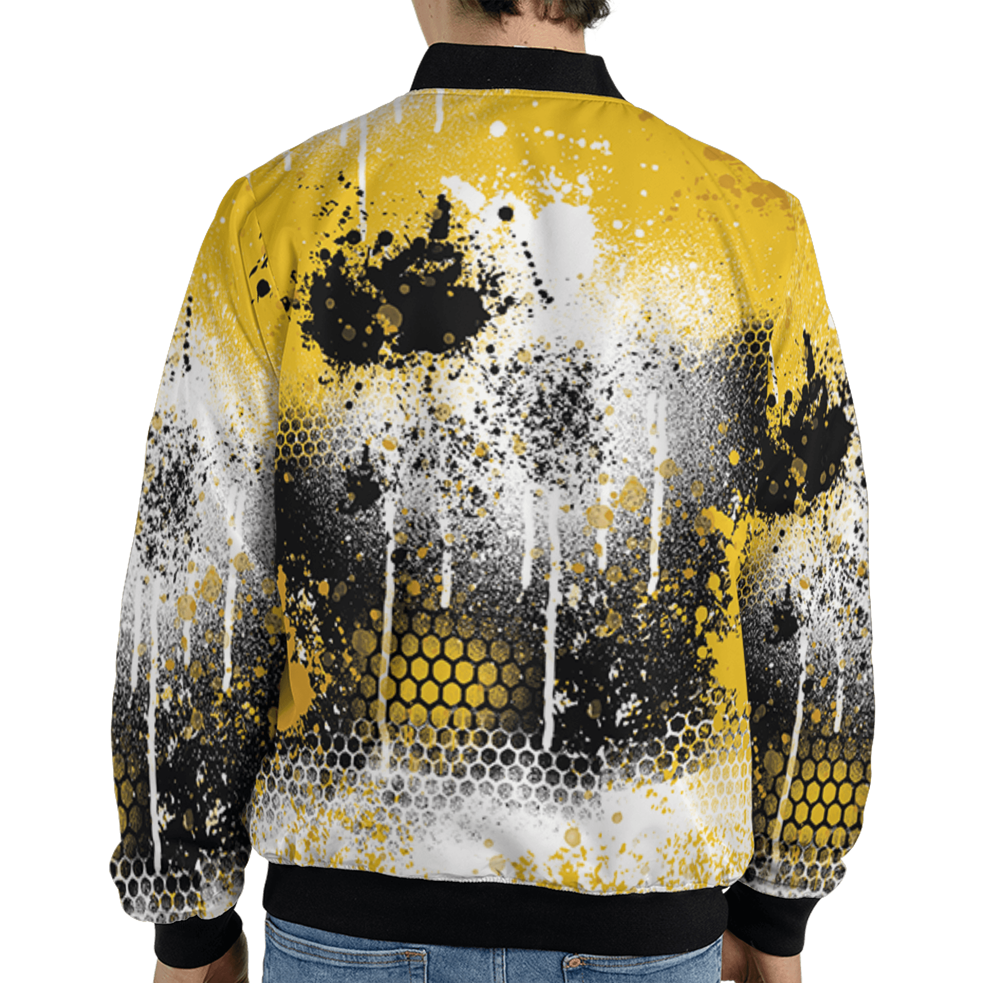 Yellow Ochre 6s Jacket Match 23 Painted Graffiti 3D All-Over Print - NastyJamz
