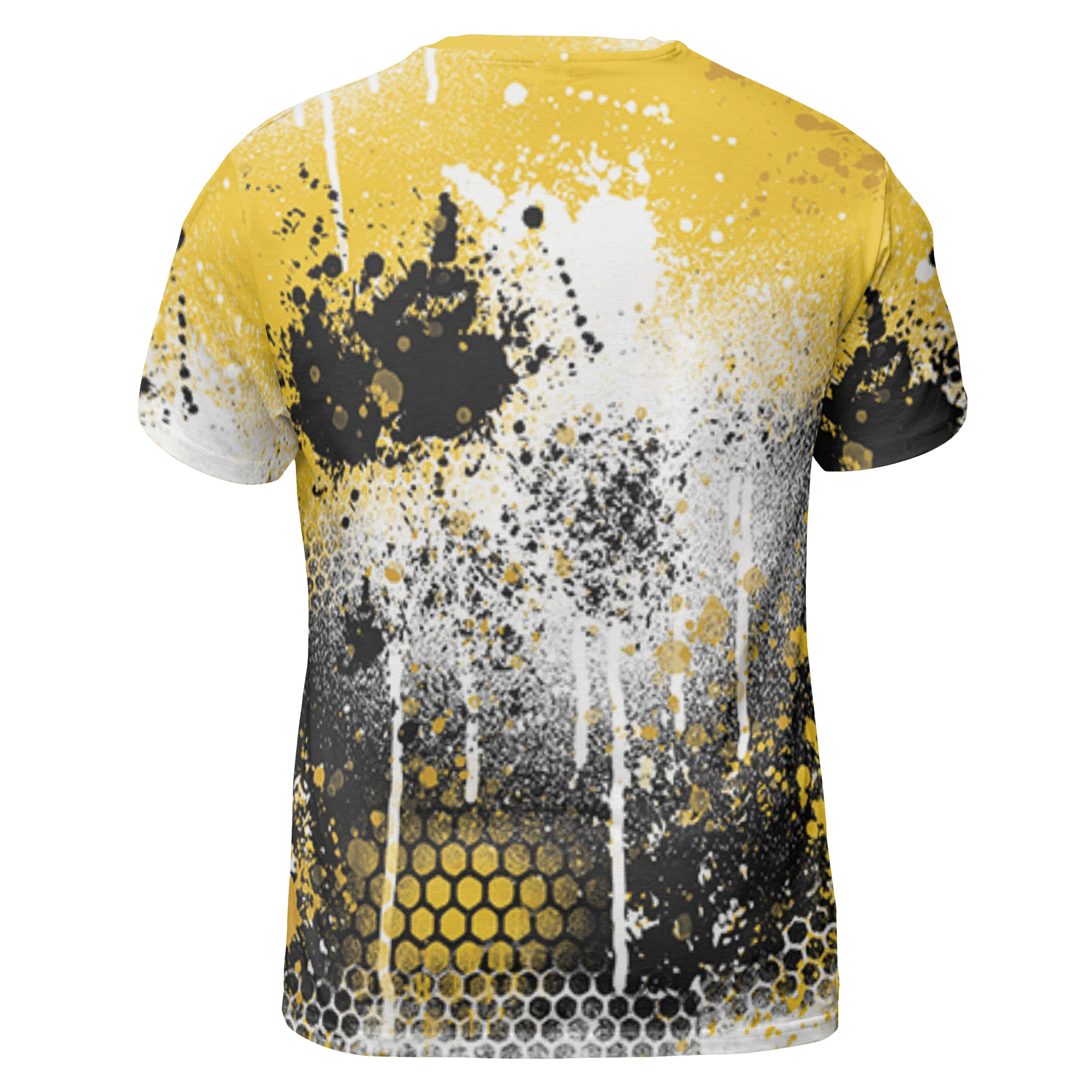 Yellow Ochre 6s T Shirt Match 23 Painted Graffiti 3D All-Over Print - NastyJamz