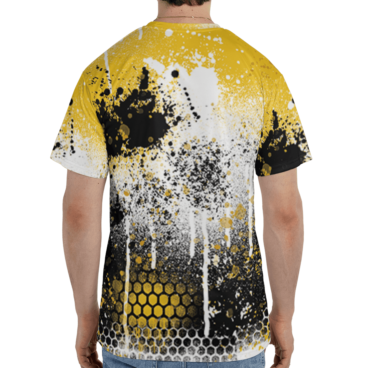 Yellow Ochre 6s T Shirt Match 23 Painted Graffiti 3D All-Over Print - NastyJamz