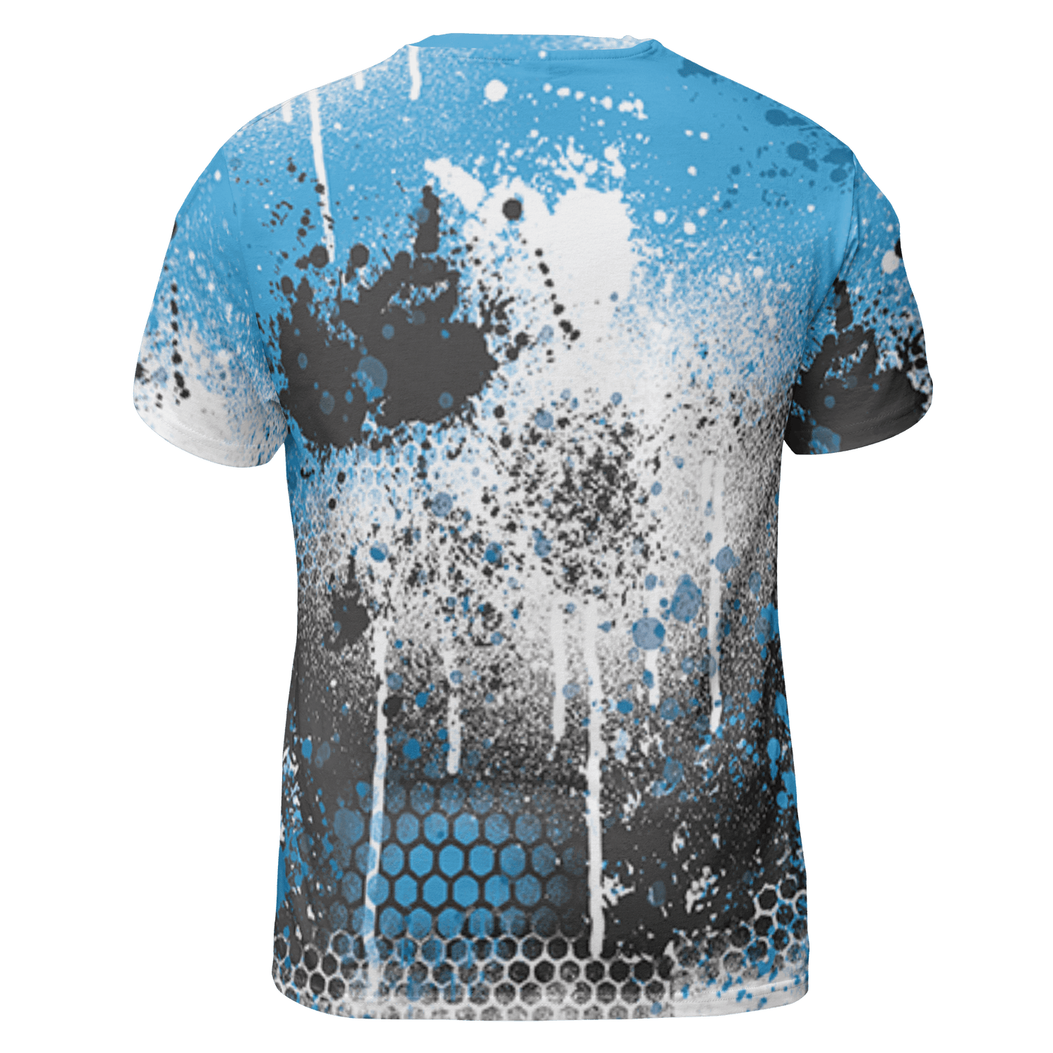 Powder Blue 9s T Shirt Match 23 Painted Graffiti 3D All-Over Print - NastyJamz