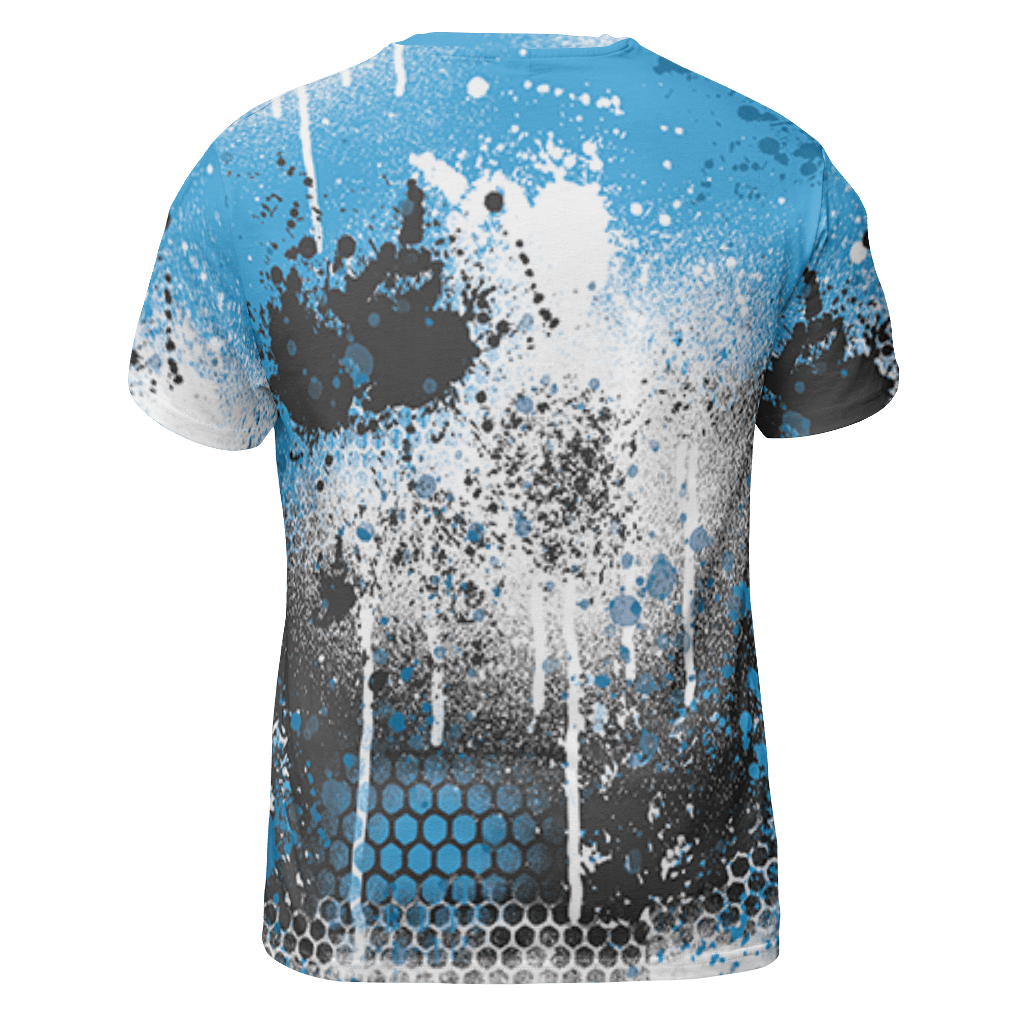 Powder Blue 9s T Shirt Match 23 Painted Graffiti 3D All-Over Print - NastyJamz