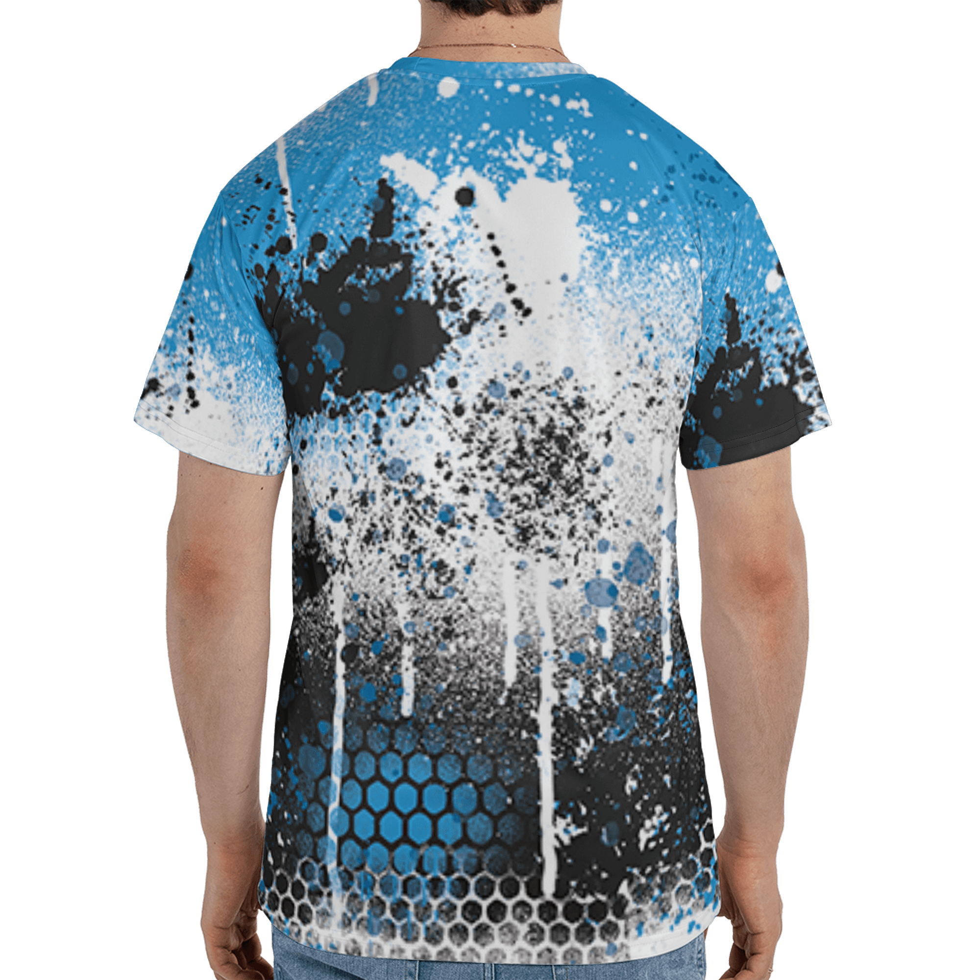 Powder Blue 9s T Shirt Match 23 Painted Graffiti 3D All-Over Print - NastyJamz